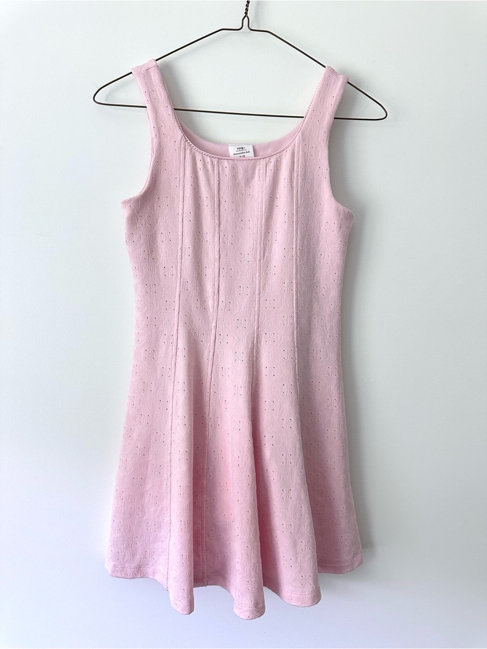 Abercrombie & Fitch Kids Girls Pink Eyelet activewear mini Dress